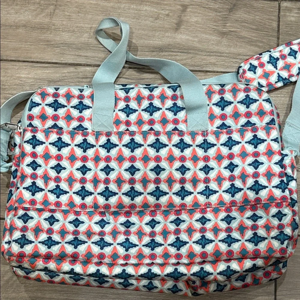 Vera Bradley Lighten Up Weekender Travel Bag Carry-on Retired Water Geo